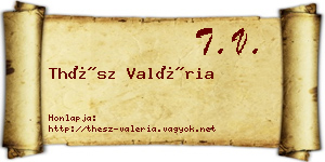 Thész Valéria névjegykártya